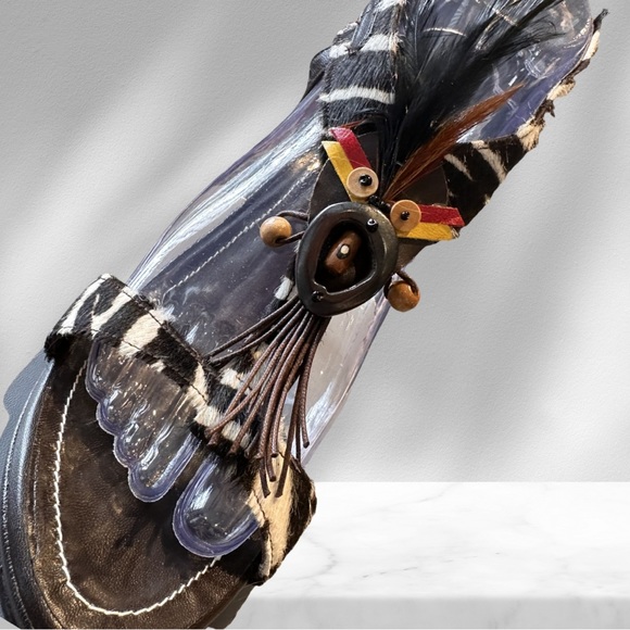 Ramon Tenza All Leather High Heel Sandals NWT 38 - Picture 5 of 9